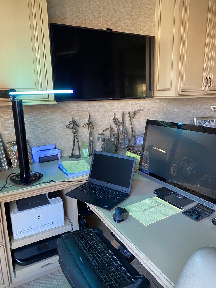 Office desk disinfection